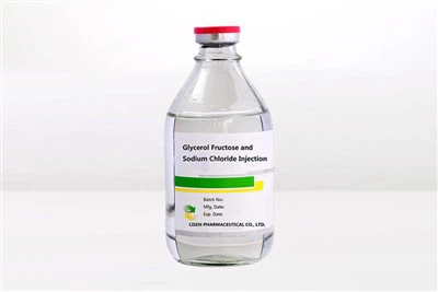 Injeção de glicerol frutose e cloreto de sódio